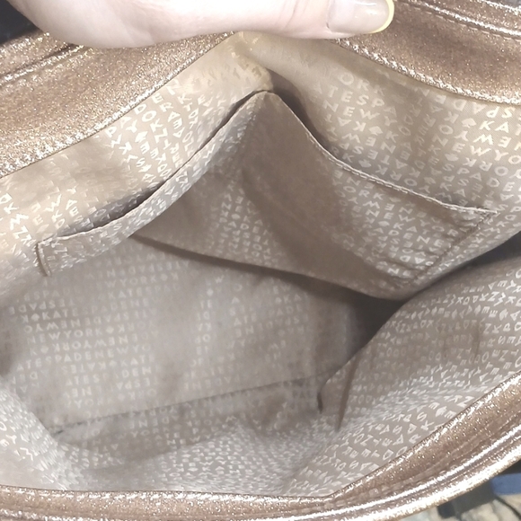 OMG! Kate Spade PINK ROSE Gold SPARKLE ✨️Tote Bag - Picture 6 of 13